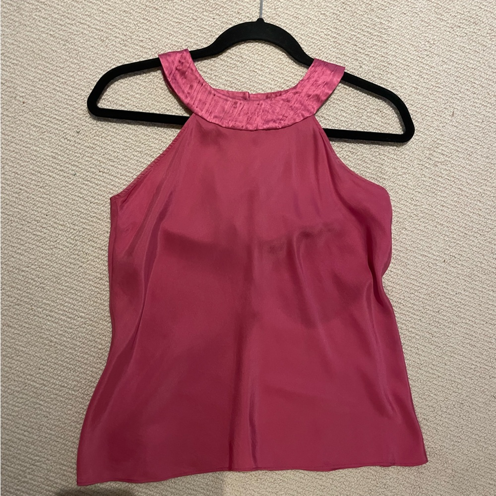 Banana Republic fuscia/pink sleeveless silk blouse